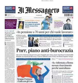 L'apertura de Il Messaggero sulla Lazio: "Ora si sogna in grande anche senza Ciro"