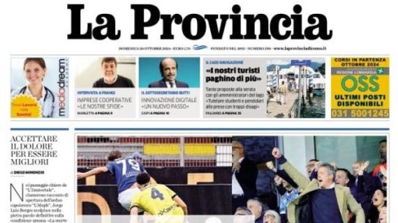 La Provincia di Como: "Como, Paz stavolta non basta. Ma fa esultare un'altra star"