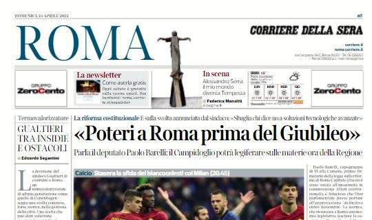 Corriere di Roma: "Mourinho cade contro l'Inter: Noi bravi ma non perfetti"