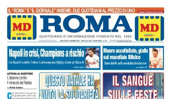 Il Roma in prima pagina sugli azzurri: "Napoli in crisi, Champions League a rischio"