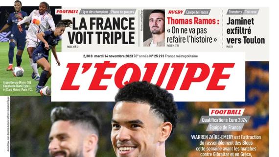 L'Equipe titola in prima pagina su Zaire-Emery: "Il piccolo Bleu di Clairefontaine"