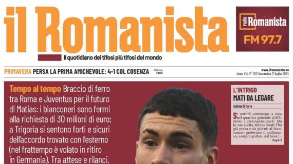 La prima pagina de Il Romanista: "Soulé caldo"