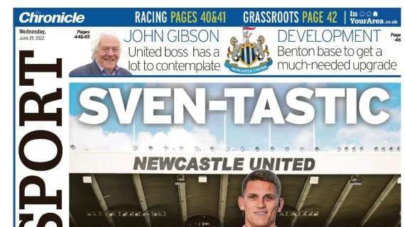 Botman al Newcastle, l'apertura del Chronicle: "Sven-tastic"