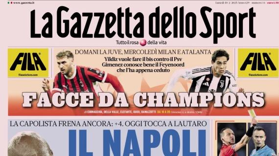 Pari Udinese, Conte frena ancora. La Gazzetta dello Sport apre: "Il Napoli rilancia l'Inter"