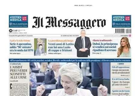 Il Messaggero: "Venti anni di presidenza Lotito: con lui Coppe e frizioni"