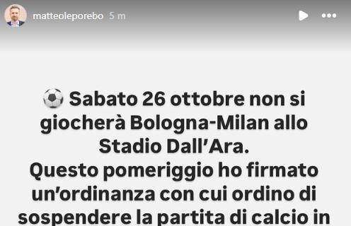 Perché Lepore ha predisposto il rinvio di Bologna-Milan: "Il contesto è già critico..."