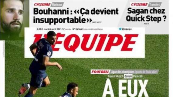 L'apertura de L'Equipe prima di Bayern-PSG su Mbappé e Neymar: "Sta a loro cambiare tutto"