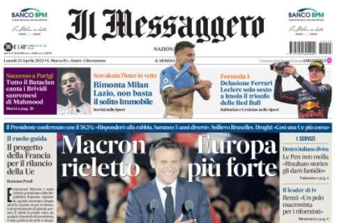Il Messaggero: "Rimonta Milan. Lazio, non basta il solito Immobile"