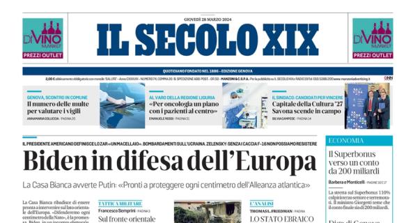 Il Secolo XIX apre la pagina sportiva: "Genoa e Samp, cambio di passo"