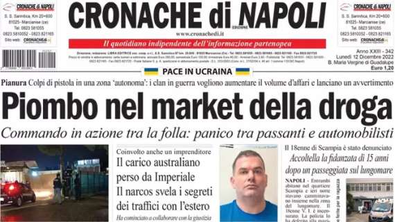 Cronache di Napoli in prima pagina: “Osimhen e Raspadori, il Napoli incanta ancora”