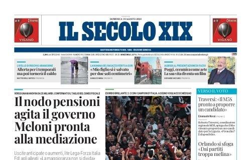 Il Secolo XIX: "Genoa, coraggio e carattere. Inter ripresa a tempo scaduto"