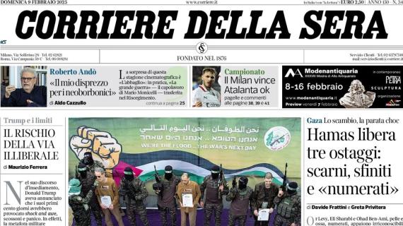 Conceicao e Gasperini non sbagliano, Il Corriere della Sera: "Il Milan vince, Atalanta ok"