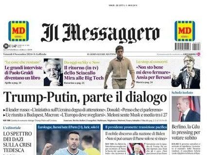 Il Messaggero apre sulle romane: "Lazio prima in Europa, la Roma delude ancora"