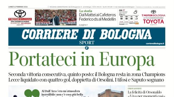 Il Corriere di Bologna celebra i rossoblù di Thiago Motta: "Portateci in Europa"