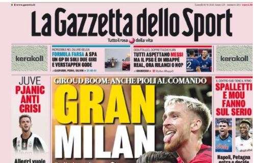 L'apertura de La Gazzetta dello Sport sui rossoneri: "Gran Milan"