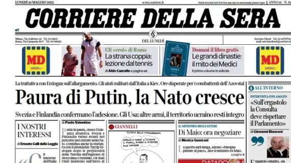 Il Corriere della Sera titola: “Il Milan corre, ma l’Inter c’è. Uno scudetto all’ultimo secondo”