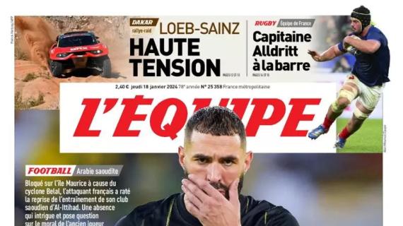 La prima pagina de L'Equipe titola stamani: "Benzema, le ragioni del francese"
