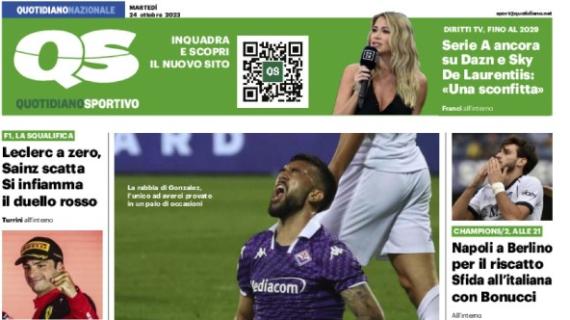 Il QS apre con la sconfitta della Fiorentina contro l'Empoli: "Notte horror, viola a terra"