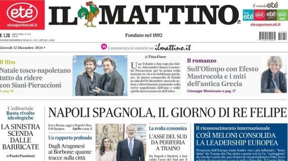 Napoli, riscatto a Udine. Il Mattino in prima pagina: "Niente malumori, siamo con te"