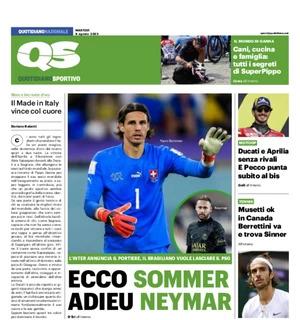 La prima pagina del QS sul mercato estivo: "Ecco Sommer, Adieu Neymar"