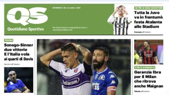 Fiorentina sconfitta a Empoli, l'apertura di QS: "Dusan e basta. Che tracollo!"