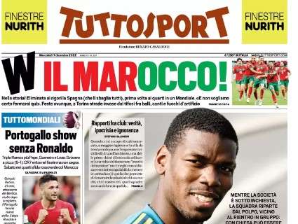L'apertura di Tuttosport sulla Juventus: "Plusvalenza Pogba"
