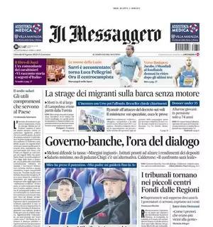 Il Messaggero apre: “Sarri è accontentato: torna Pellegrini. Ora il centrocampista”