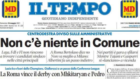 Il Tempo: "La Roma vince il derby con Mkhitaryan e Pedro"