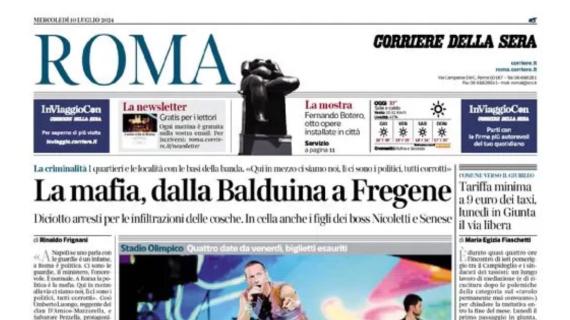 Il Corriere di Roma titola: “Immobile: "Lazio fammi partire". La Roma allontana Chiesa”