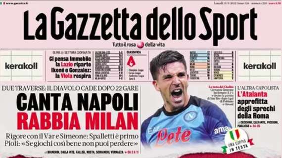 La Gazzetta dello Sport apre con la crisi di Juve e Inter: "Sotto accusa"
