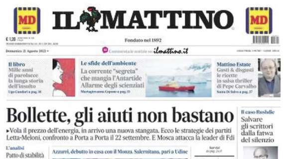 Napoli, prima casalinga contro il Monza. Il Mattino: "L'urlo del Maradona: fateci sognare"