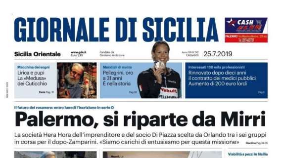 Giornale di Sicilia: "Palermo, si riparte da Mirri"