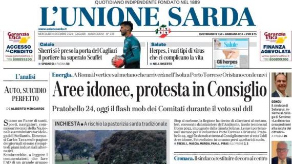 L'Unione Sarda: "Sherri si è preso la porta del Cagliari: ha superato Scuffet"