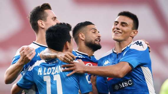 Tweet del Napoli: "Nel girone di ritorno siamo secondi, meglio solo l'Atalanta"