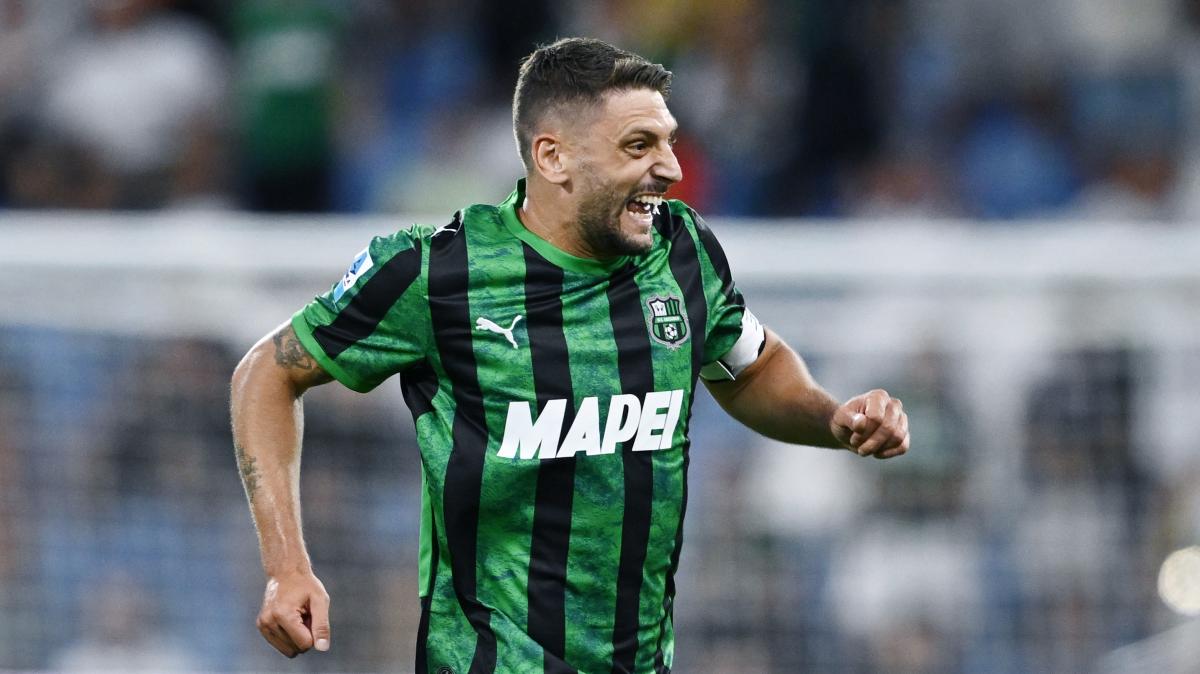 Aquilani batte Abate, è già il solito Domenico Berardi: Sassuolo batte Torino 2-1