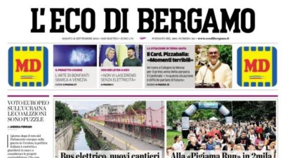 L'Eco di Bergamo scrive: "Atalanta all'altezza della Champions. De Roon da record"