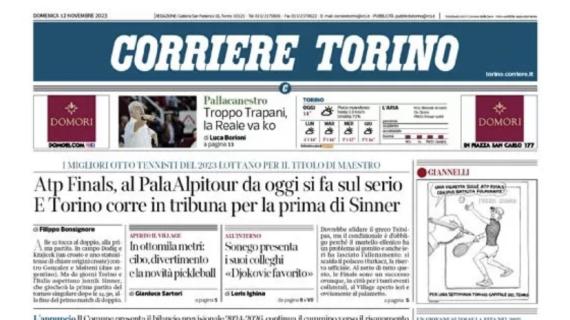 Corriere di Torino in prima pagina: "Juve, vittoria e vetta. Toro ok, l'arbitro meno"