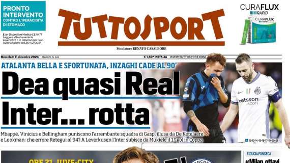 Tuttosport in prima pagina: "Notte da Yildiz". Ore 21, Juve-Manchester City