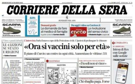 Corriere della Sera: "L'addio di Prandelli a Firenze: 'Mi è cresciuta dentro un'ombra'"