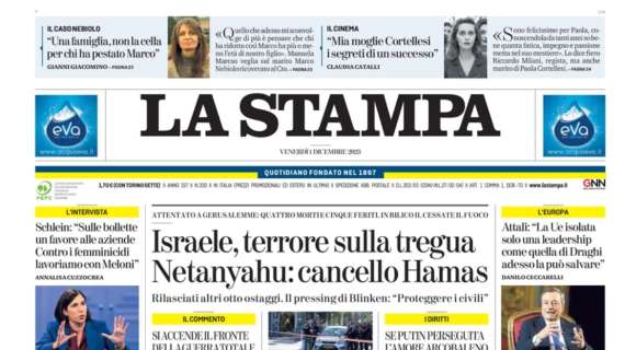 La Stampa: "Juve: stasera a Monza Allegri conferma la coppia Vlahovic-Chiesa"