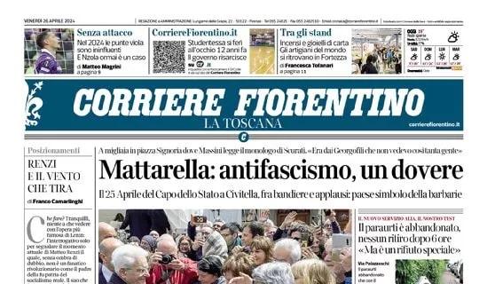 Il Corriere Fiorentino titola: "Fiorentina senza attacco. E Nzola ormai è un caso"