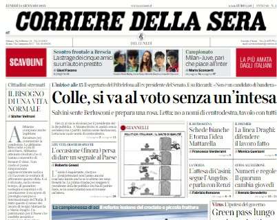 Corriere della Sera: "Milan-Juventus, un pari che piace all'Inter"