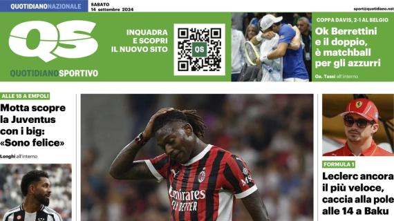 Il QS in prima pagina sul Milan: "Una trappola del Diavolo"