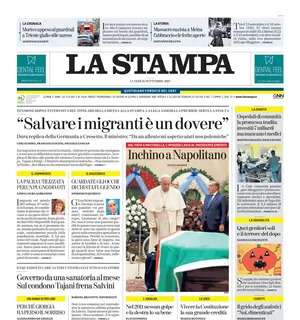 La Stampa in apertura: "Zapata risponde a Lukaku: un Toro-Roma da bomber"