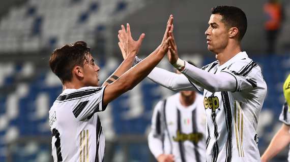 FOTO - Sassuolo-Juventus 1-3: Ronaldo e Dybala fanno 100. Le immagini più belle