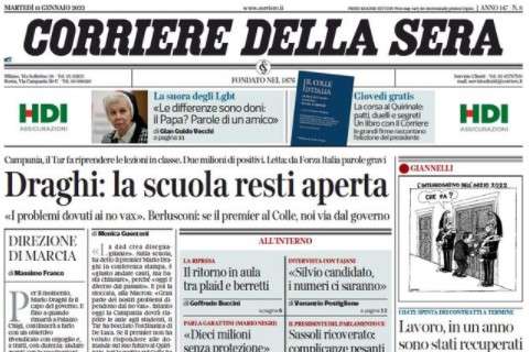 Corriere della Sera: "Gli esami confermano: sei mesi senza Chiesa"