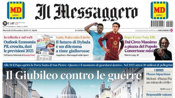 Il Messaggero apre con il futuro di Paulo Dybala: "Un dilemma a tinte giallorosse"