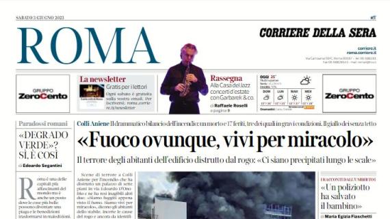 Il Corriere di Roma così in apertura: "Friedkin-Mourinho, incontro a Trigoria"