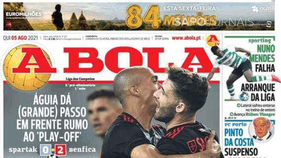 Le aperture portoghesi - Preliminari Champions, scatto Benfica: Joao Mario decisivo con assist