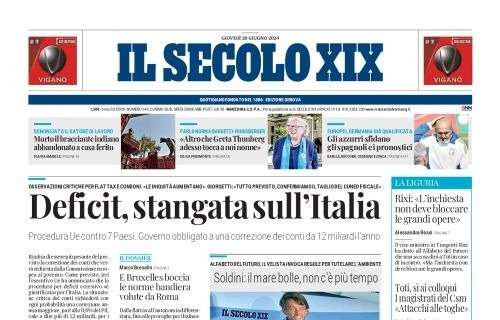 Il Secolo XIX così stamattina: "Gli azzurri sfidano gli spagnoli e i pronostici"